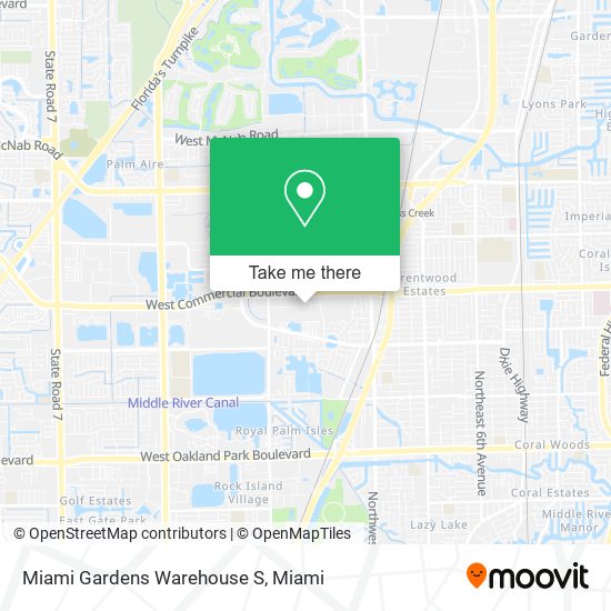 Mapa de Miami Gardens Warehouse S