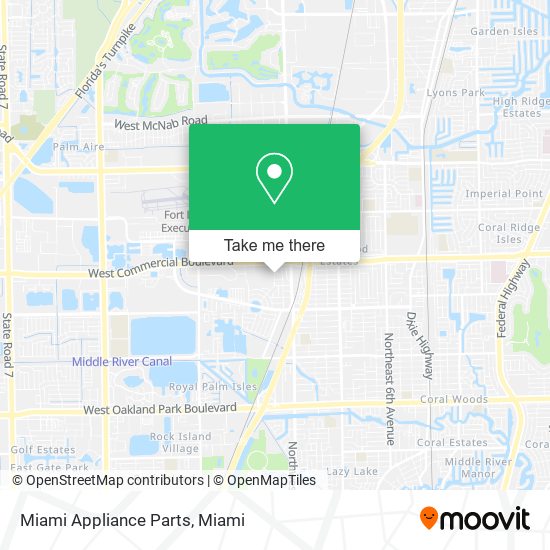 Miami Appliance Parts map