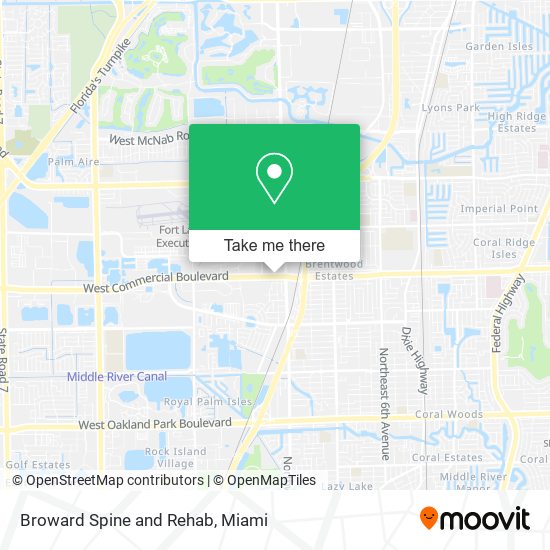 Mapa de Broward Spine and Rehab