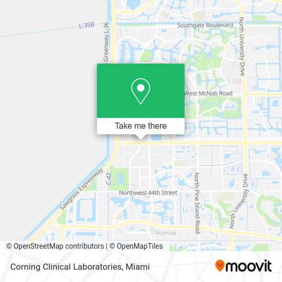 Corning Clinical Laboratories map