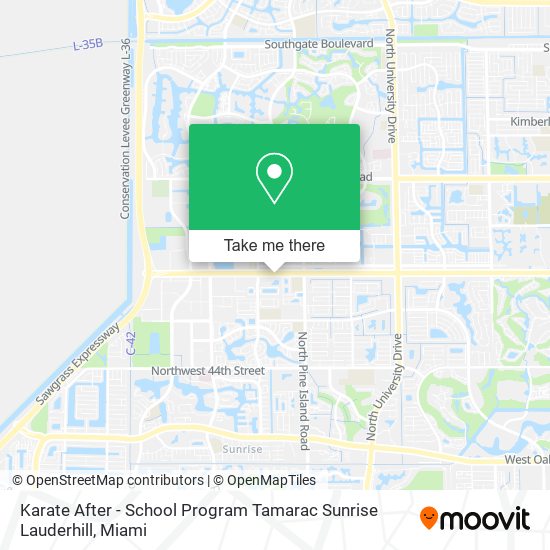 Mapa de Karate After - School Program Tamarac Sunrise Lauderhill