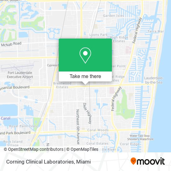 Corning Clinical Laboratories map