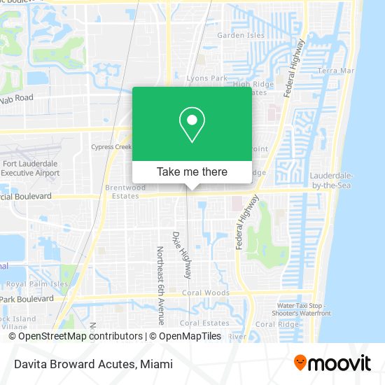 Davita Broward Acutes map