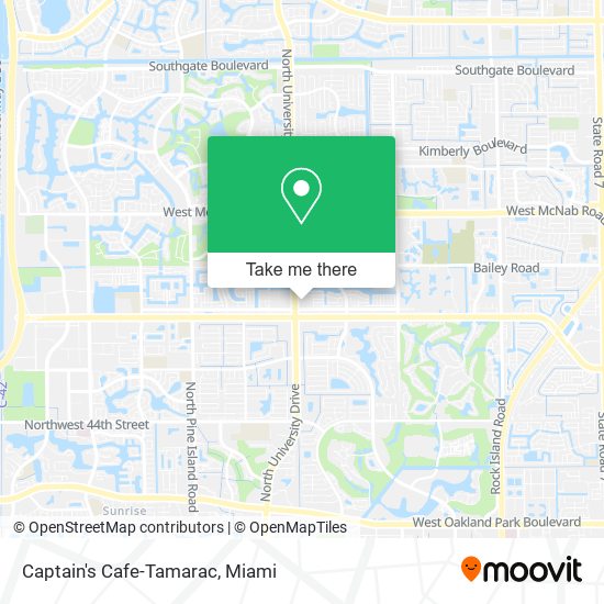 Captain's Cafe-Tamarac map