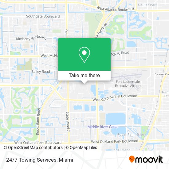 24/7 Towing Services map