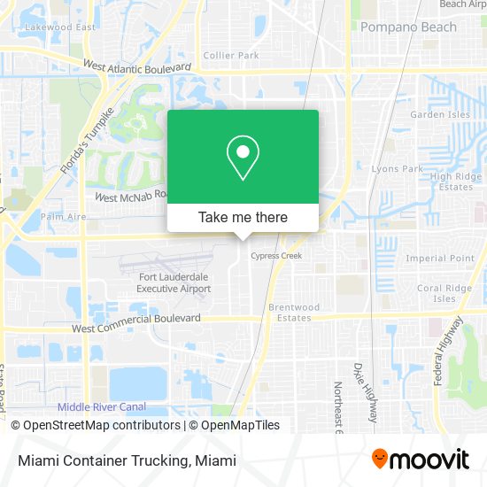 Miami Container Trucking map