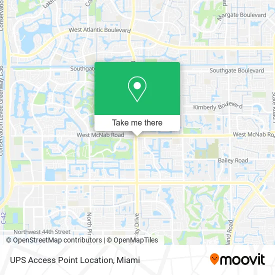 UPS Access Point Location map