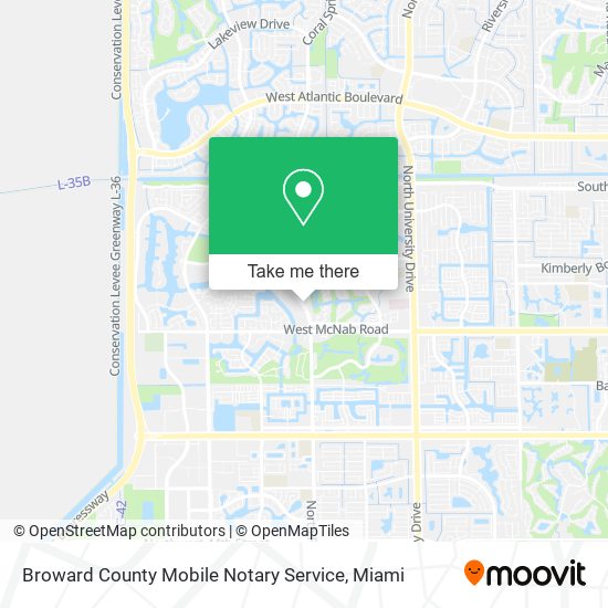 Mapa de Broward County Mobile Notary Service