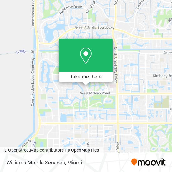 Mapa de Williams Mobile Services