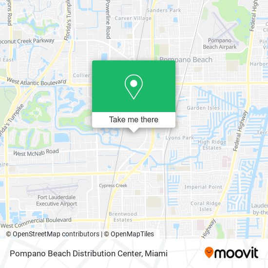 Pompano Beach Distribution Center map