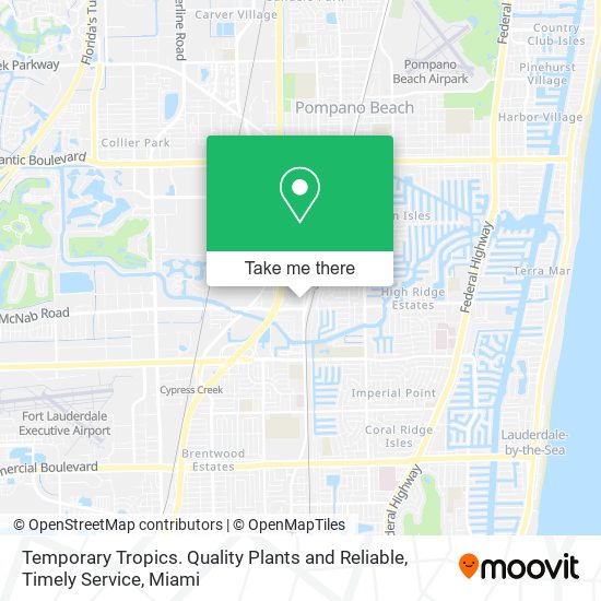 Temporary Tropics. Quality Plants and Reliable, Timely Service map