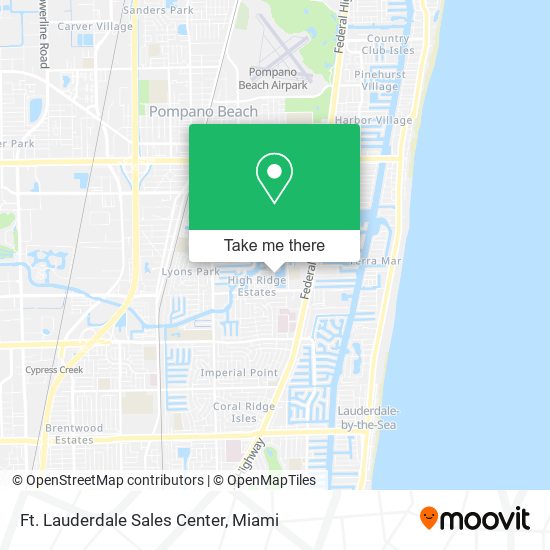 Ft. Lauderdale Sales Center map