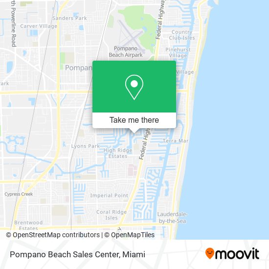 Pompano Beach Sales Center map