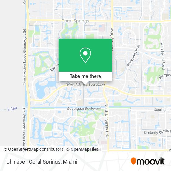 Chinese - Coral Springs map