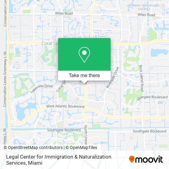 Mapa de Legal Center for Immigration & Naturalization Services