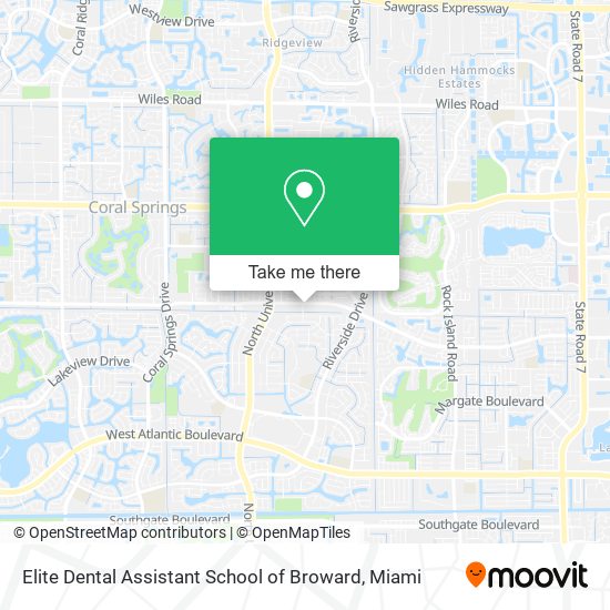 Mapa de Elite Dental Assistant School of Broward
