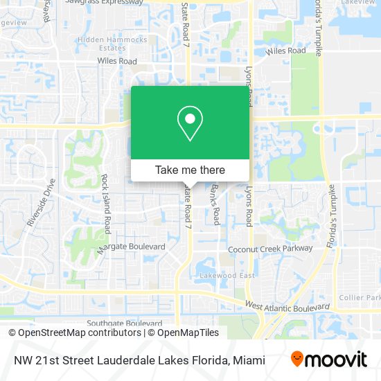 NW 21st Street Lauderdale Lakes Florida map