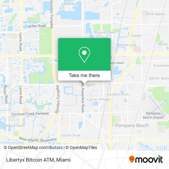 Mapa de Libertyx Bitcoin ATM