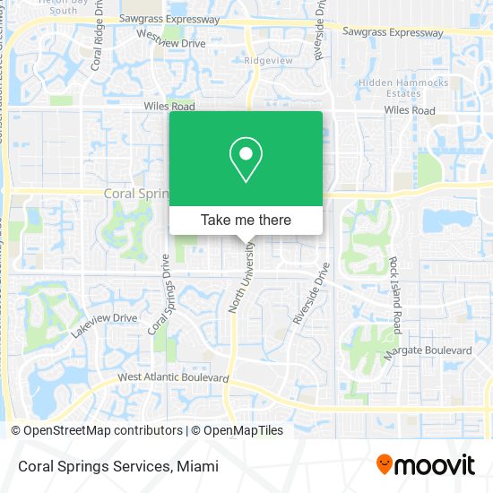 Coral Springs Services map