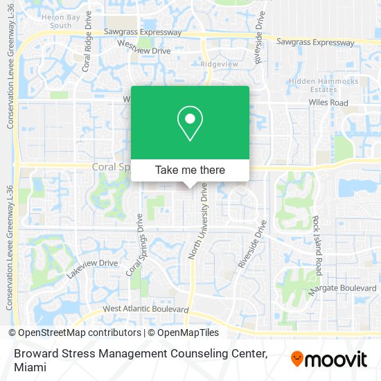 Mapa de Broward Stress Management Counseling Center