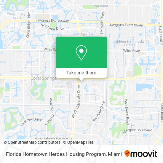 Mapa de Florida Hometown Heroes Housing Program