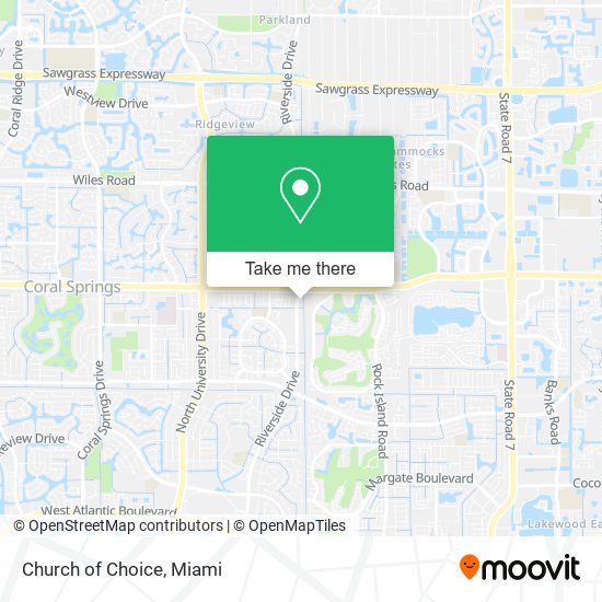 Church of Choice map