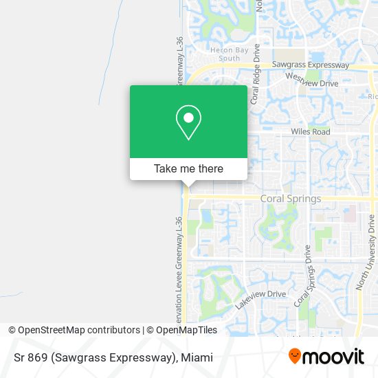 Mapa de Sr 869 (Sawgrass Expressway)