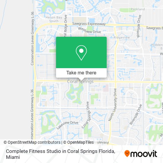 Complete Fitness Studio in Coral Springs Florida map