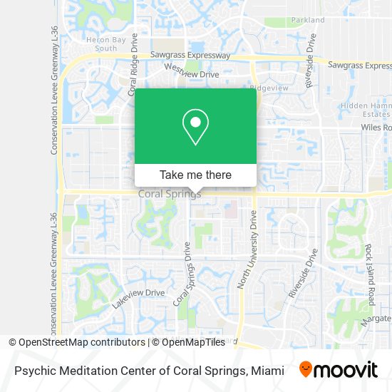 Psychic Meditation Center of Coral Springs map