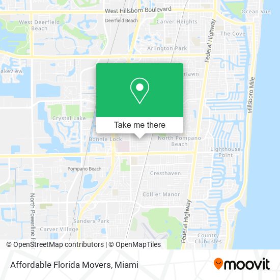 Mapa de Affordable Florida Movers