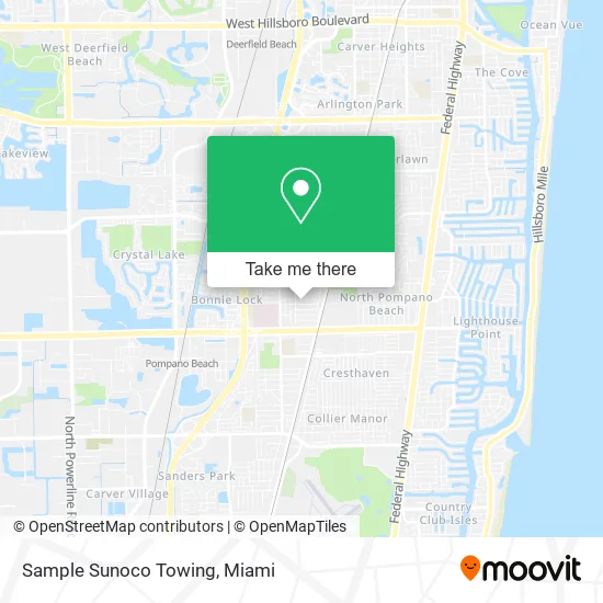Sample Sunoco Towing map