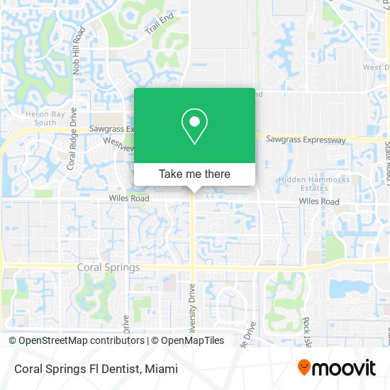 Coral Springs Fl Dentist map