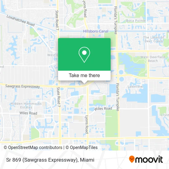 Sr 869 (Sawgrass Expressway) map