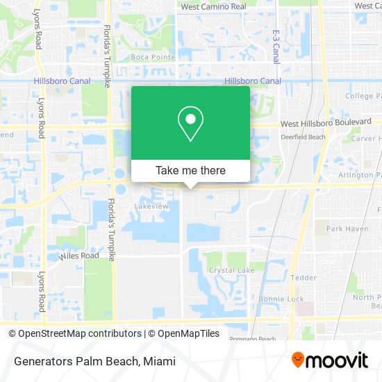 Mapa de Generators Palm Beach