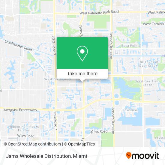 Mapa de Jams Wholesale Distribution