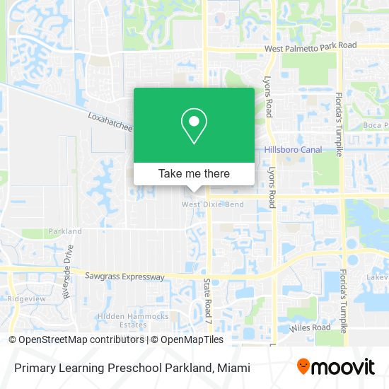 Primary Learning Preschool Parkland map