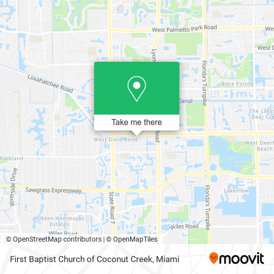 First Baptist Church of Coconut Creek map