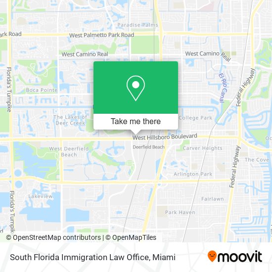 Mapa de South Florida Immigration Law Office