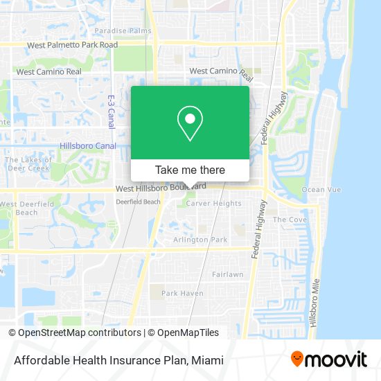 Affordable Health Insurance Plan map