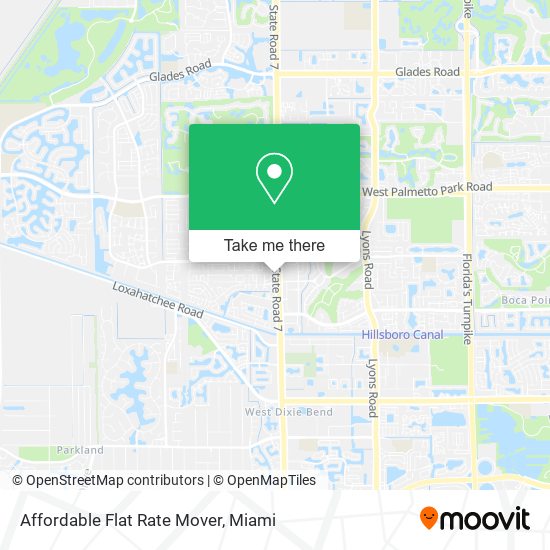 Affordable Flat Rate Mover map