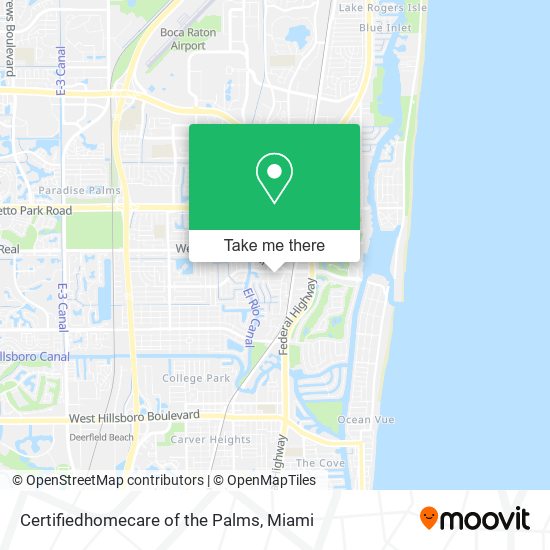 Certifiedhomecare of the Palms map