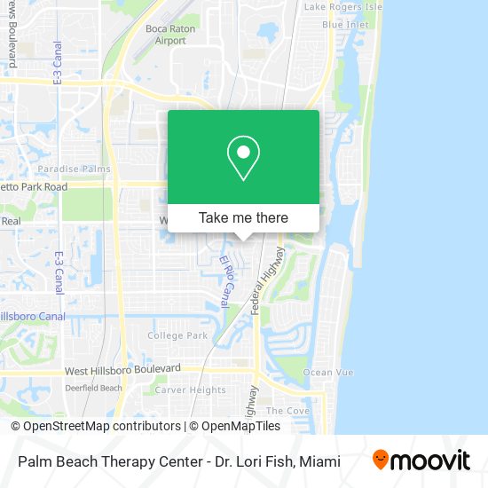 Mapa de Palm Beach Therapy Center - Dr. Lori Fish