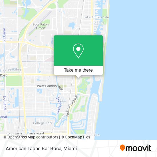 American Tapas Bar Boca map