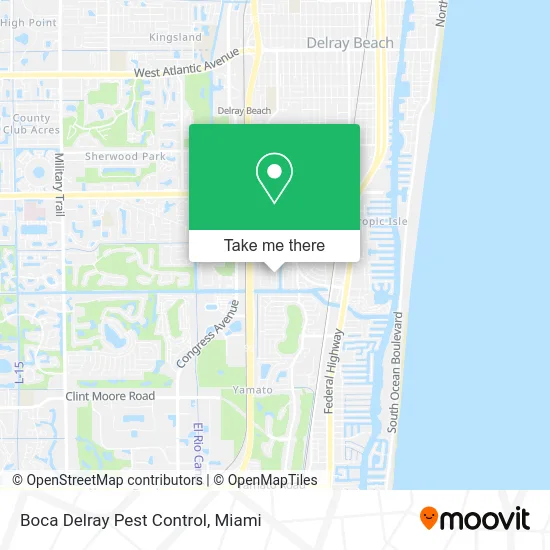 Boca Delray Pest Control map