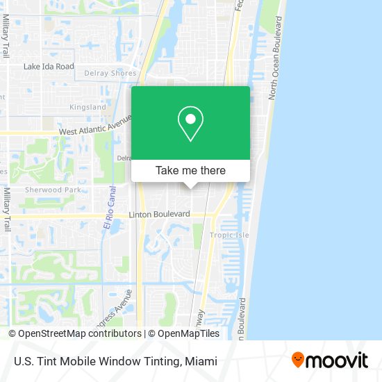Mapa de U.S. Tint Mobile Window Tinting