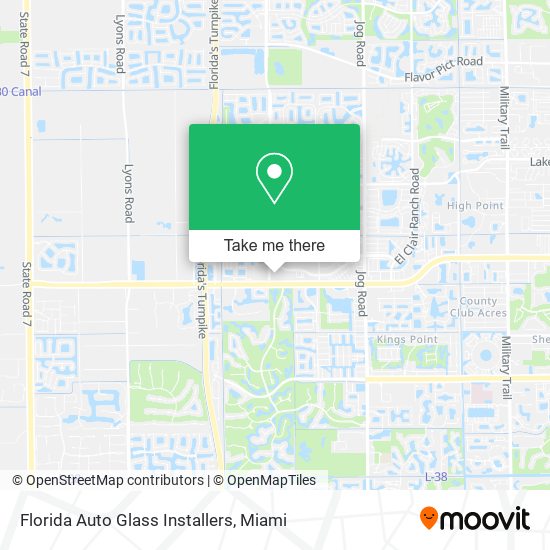 Mapa de Florida Auto Glass Installers