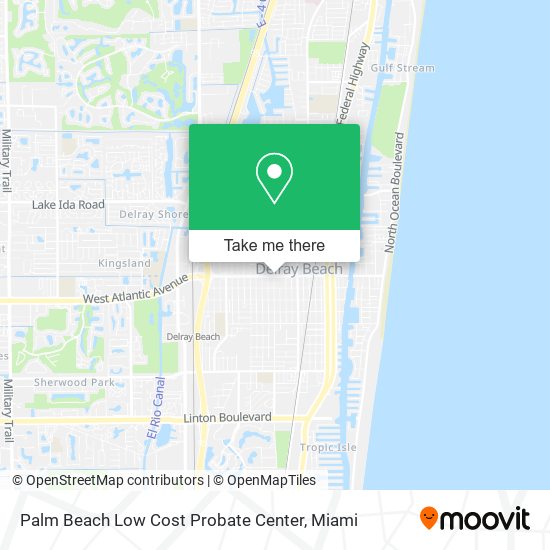 Palm Beach Low Cost Probate Center map