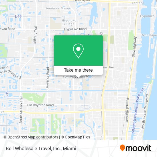 Bell Wholesale Travel, Inc. map