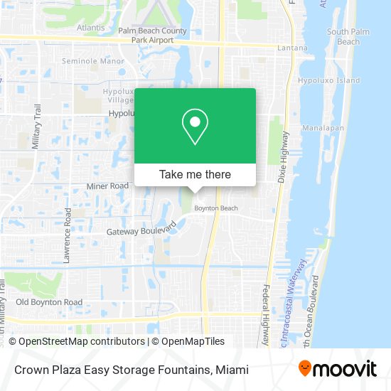 Crown Plaza Easy Storage Fountains map