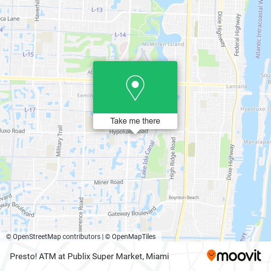 Presto! ATM at Publix Super Market map